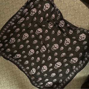Alexander McQueen Black and lavender scarf